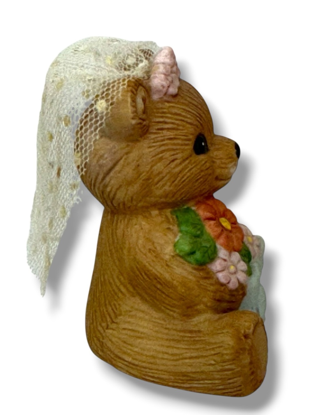 Vintage Bride Teddy Bear Hand Painted Porcelain 1413 Homco Figurine Collectible - Picture 2 of 16